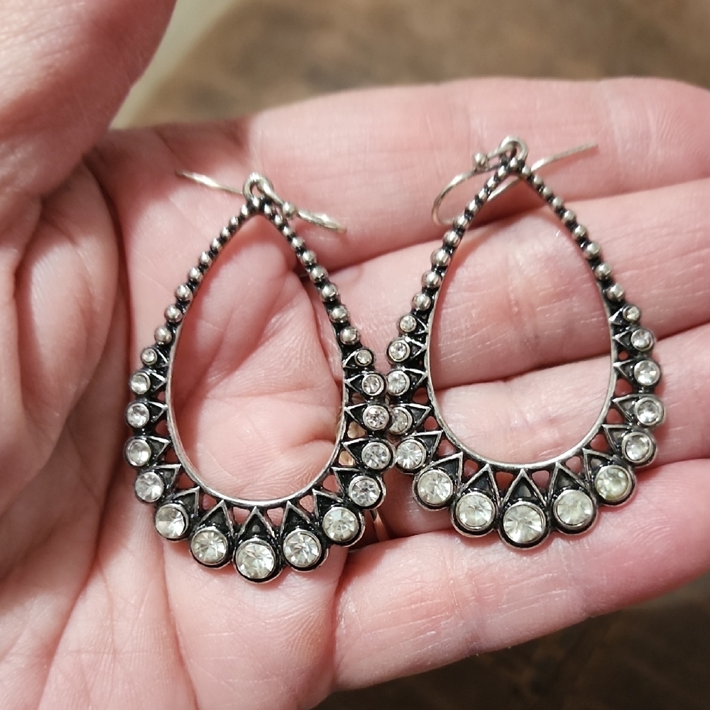 Elegant Silver Teardrop Earrings